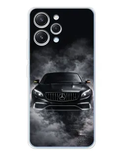 Чехол для Xiaomi Redmi 12 с картинкой «Mercedes в дыму»