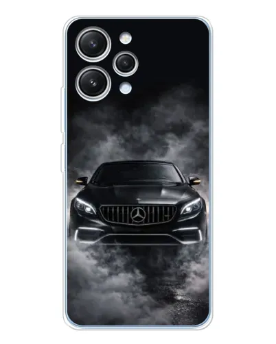 Чехол для Xiaomi Redmi 12 с картинкой «Mercedes в дыму»