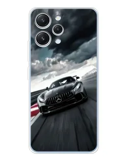 Чехол для Xiaomi Redmi 12 с картинкой «Гоночный Mercedes AMG»