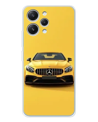 Чехол для Xiaomi Redmi 12 с картинкой «Желтый Mercedes GT»