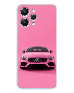 Чехол для Xiaomi Redmi 12 с картинкой «Розовый Mercedes AMG»