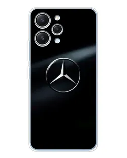 Чехол для Xiaomi Redmi 12 с картинкой «Mercedes на металле»