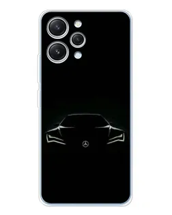 Чехол для Xiaomi Redmi 12 с картинкой «Mercedes — силуэт авто»
