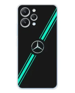 Чехол для Xiaomi Redmi 12 с картинкой «Спортивные линии Mercedes»