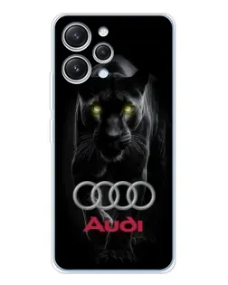 Чехол для Xiaomi Redmi 12 с картинкой «Пантера и Audi»