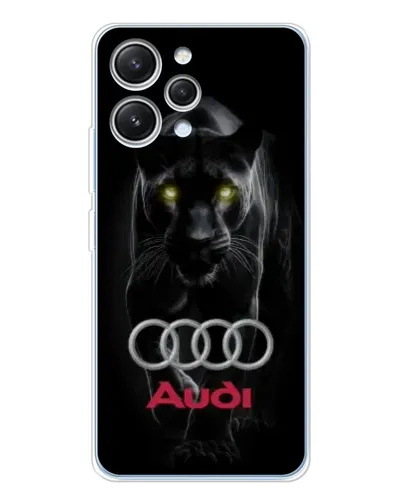 Чехол для Xiaomi Redmi 12 с картинкой «Пантера и Audi»