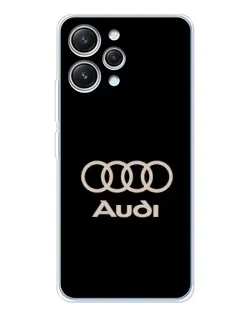 Чехол для Xiaomi Redmi 12 с картинкой «Audi — золотой логотип»