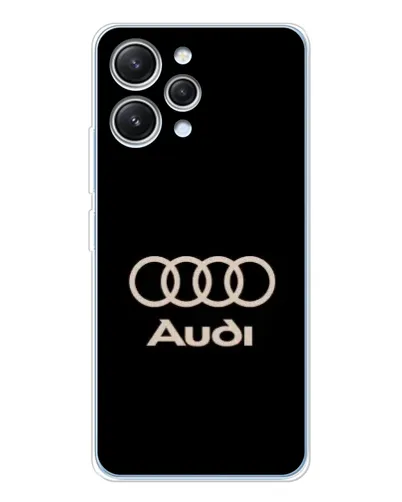 Чехол для Xiaomi Redmi 12 с картинкой «Audi — золотой логотип»