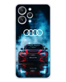 Чехол для Xiaomi Redmi 12 с картинкой «Audi Sport — неон»