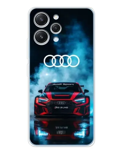 Чехол для Xiaomi Redmi 12 с картинкой «Audi Sport — неон»