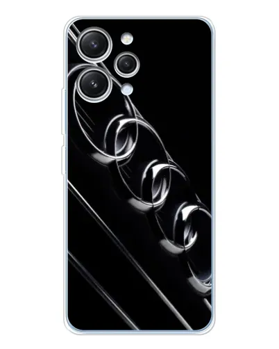 Чехол для Xiaomi Redmi 12 с картинкой «Audi — абстрактные кольца»