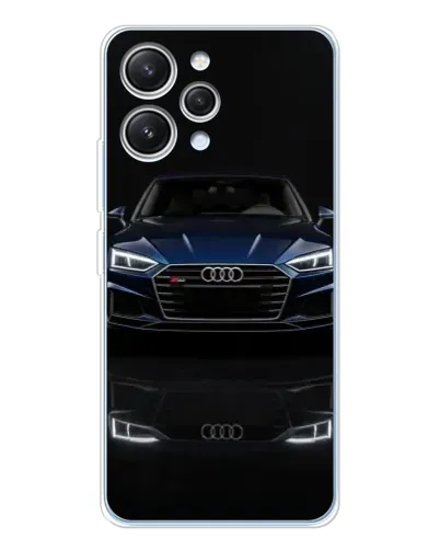 Чехол для Xiaomi Redmi 12 с картинкой «Audi — ночное отражение»