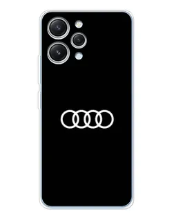 Чехол для Xiaomi Redmi 12 с картинкой «Audi White Logo»