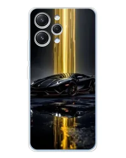 Чохол для Xiaomi Redmi 12 з картинкою «Нічний Lamborghini драйв»