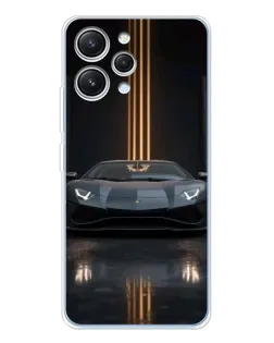 Чохол для Xiaomi Redmi 12 з картинкою «Lamborghini золоті лінії»