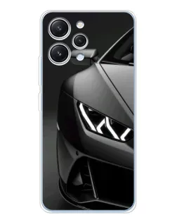 Чохол для Xiaomi Redmi 12 з картинкою «Lamborghini фари деталізація»