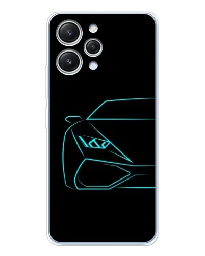 Чохол для Xiaomi Redmi 12 з картинкою «Блакитний силует Lamborghini» Чохол для Xiaomi Redmi 12 з картинкою «Блакитний силует Lamborghini»