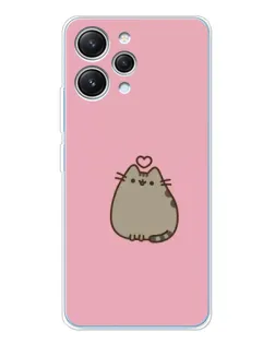 Чехол для Xiaomi Redmi 12 с картинкой «Pusheen сердце»