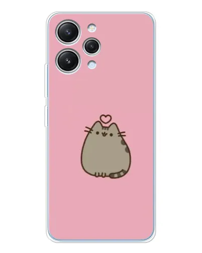 Чехол для Xiaomi Redmi 12 с картинкой «Pusheen сердце»