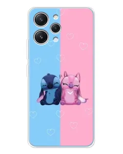 Чехол для Xiaomi Redmi 12 с картинкой «Stitch и Angel Love»
