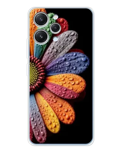Чехол для Xiaomi Redmi 12 с картинкой «Радужный цветок»