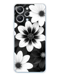 Чохол для Xiaomi Redmi 12 з картинкою «Монохромні айстри» Чохол для Xiaomi Redmi 12 з картинкою «Монохромні айстри»