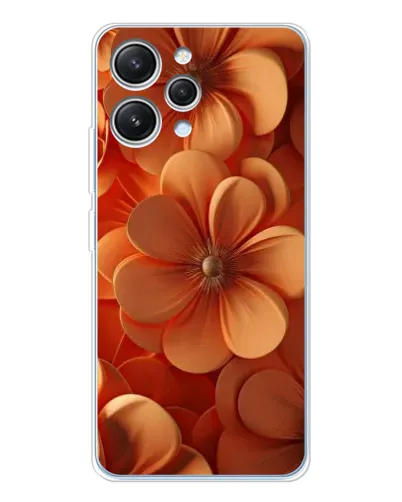Чехол для Xiaomi Redmi 12 с картинкой «Оранжевый макро цветок»