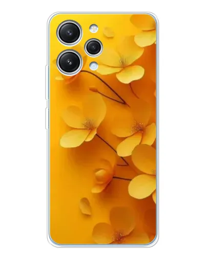 Чехол для Xiaomi Redmi 12 с картинкой «Золотые лепестки»