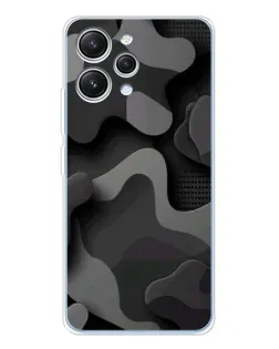 Чехол для Xiaomi Redmi 12 с картинкой «Темный абстрактный камуфляж»
