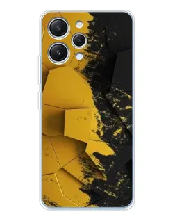 Чехол для Xiaomi Redmi 12 с картинкой «Золотые осколки геометрии»