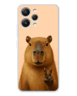 Чехол для Xiaomi Redmi 12 с картинкой «Капибара виктория»