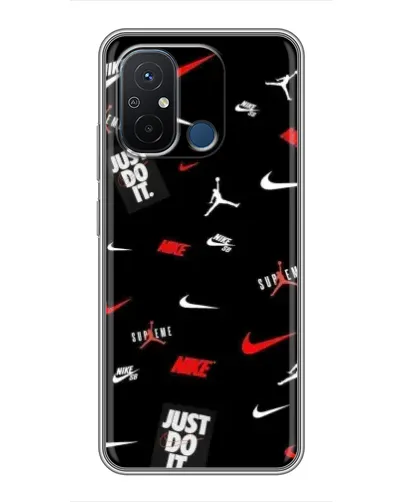 Чехол для Xiaomi Redmi 12C с картинкой «Nike Mix Pattern»