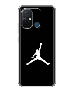 Чехол для Xiaomi Redmi 12C с картинкой «Jordan Silhouette»