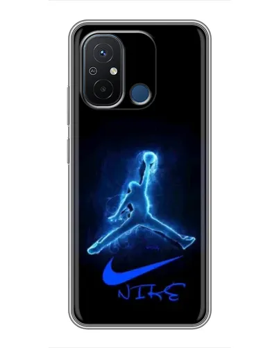 Чехол для Xiaomi Redmi 12C с картинкой «Jordan Neon Blue»