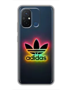 Чехол для Xiaomi Redmi 12C с картинкой «Неоновый Adidas»
