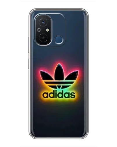 Чехол для Xiaomi Redmi 12C с картинкой «Неоновый Adidas»
