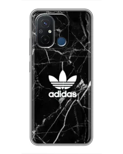 Чехол для Xiaomi Redmi 12C с картинкой «Белый мрамор Adidas»