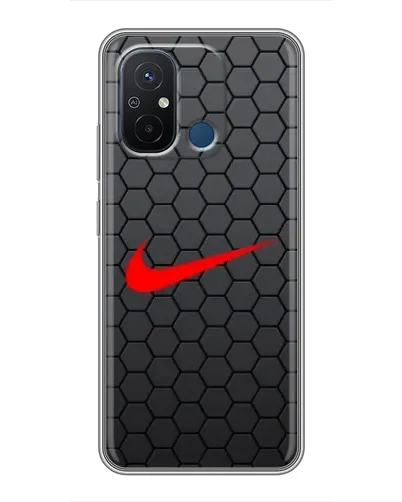 Чехол для Xiaomi Redmi 12C с картинкой «Nike — карбоновая сетка»