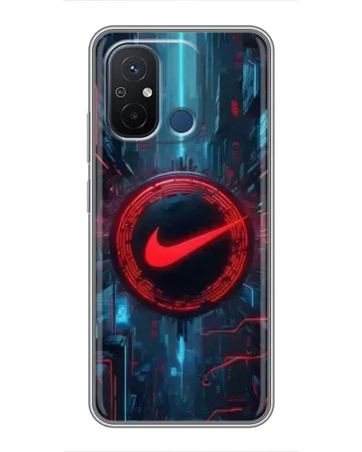 Чехол для Xiaomi Redmi 12C с картинкой «Техногенный стиль Nike»