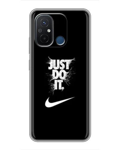 Чехол для Xiaomi Redmi 12C с картинкой «Текстовый принт Nike»