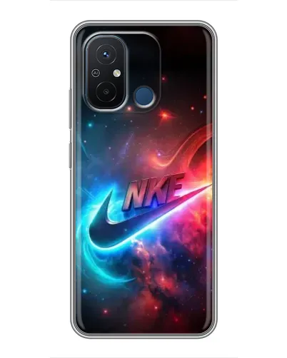 Чехол для Xiaomi Redmi 12C с картинкой «Огненный логотип Nike»
