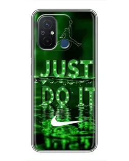 Чехол для Xiaomi Redmi 12C с картинкой «Зеленый неоновый Nike»