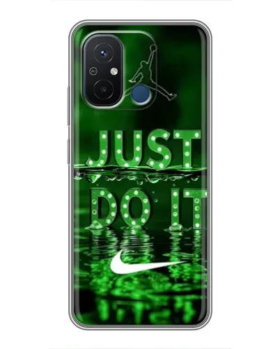 Чехол для Xiaomi Redmi 12C с картинкой «Зеленый неоновый Nike»