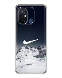 Чехол для Xiaomi Redmi 12C с картинкой «Nike — зимние горы»