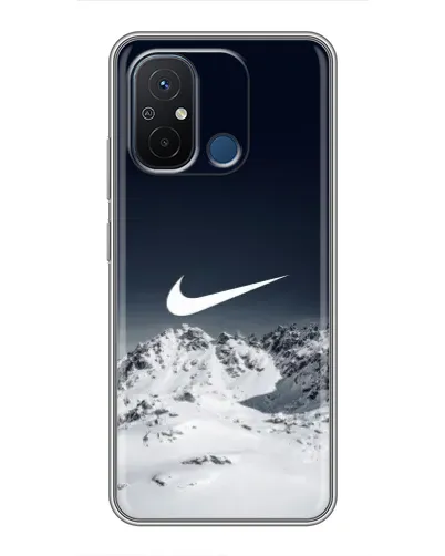 Чехол для Xiaomi Redmi 12C с картинкой «Nike — зимние горы»