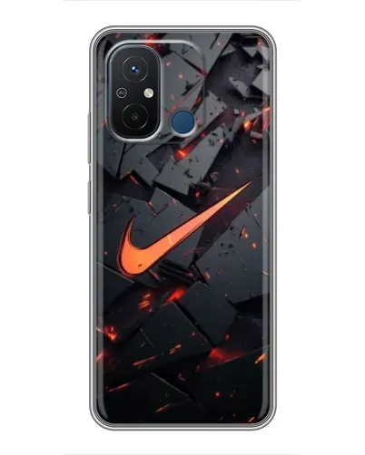 Чехол для Xiaomi Redmi 12C с картинкой «Nike — эффект разломов»