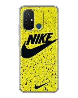 Чехол для Xiaomi Redmi 12C с картинкой «Желтый текстурный Nike»