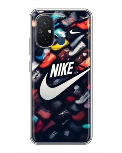 Чехол для Xiaomi Redmi 12C с картинкой «Коллекция кроссовок Nike»