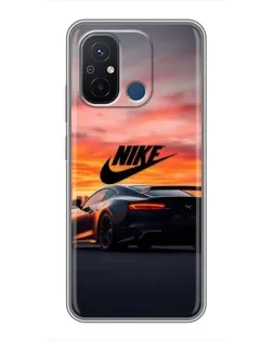 Чехол для Xiaomi Redmi 12C с картинкой «Nike и суперкар»