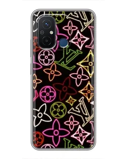 Чехол для Xiaomi Redmi 12C с картинкой «Неоновый микс Nike»